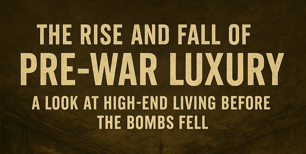 The Rise and Fall of Pre-War Luxury — A Look at High-End Living Before the Bombs Fell